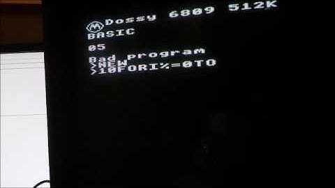 6809 first boot into BBC Basic