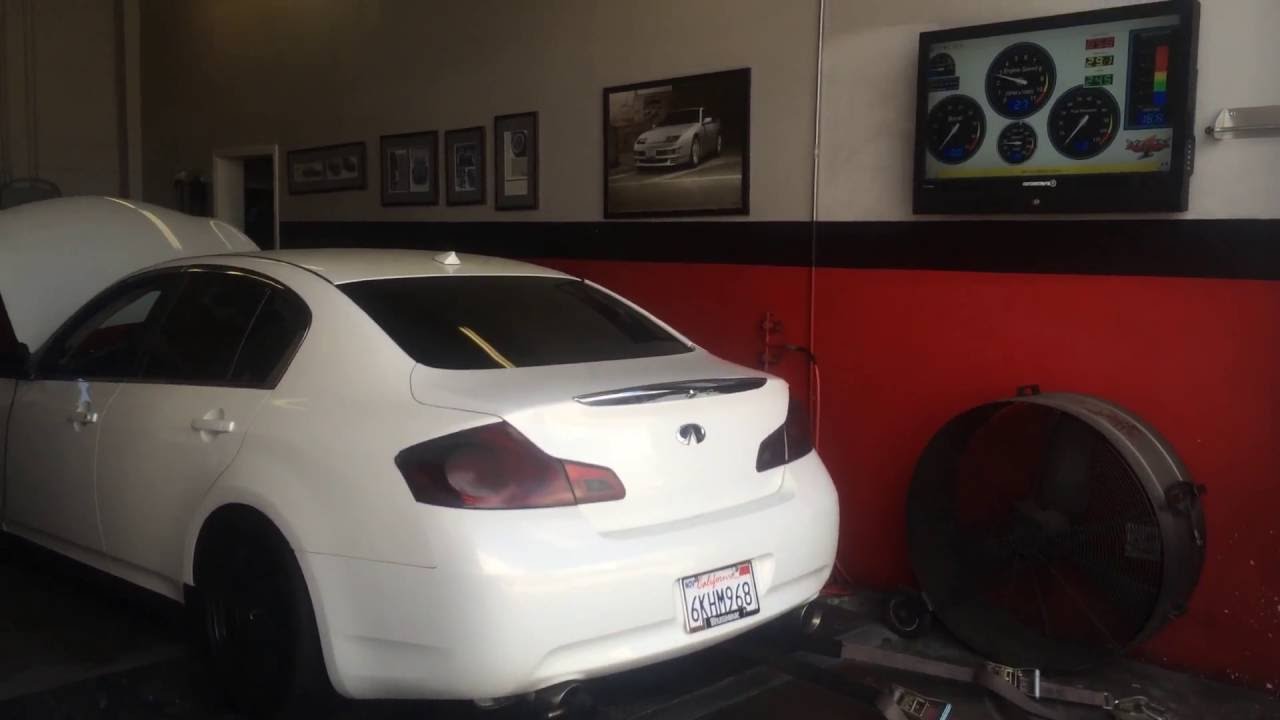 Bolt on g37 sedan dyno run. YouTube