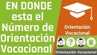 Donde encuentro el NOV Numero de Orientacion Vocacional Universidad de San Carlo