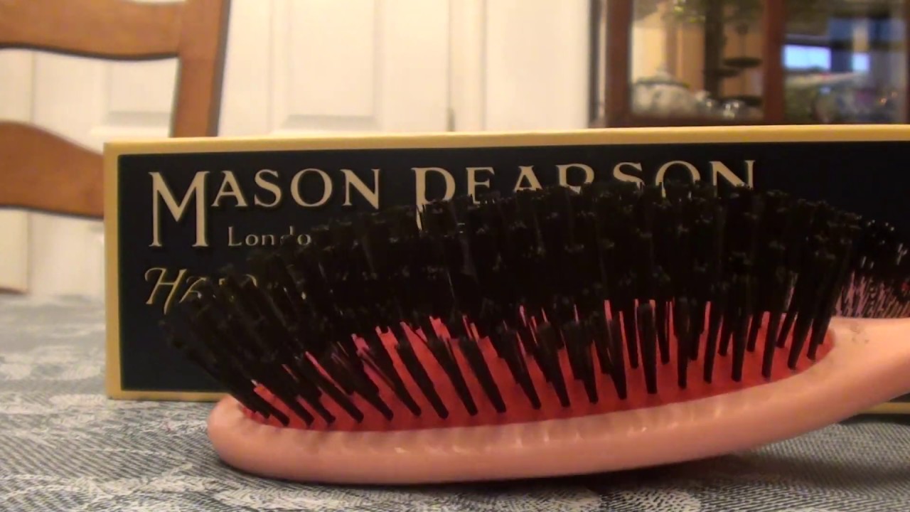 MASON PEARSON LONDON ENGLAND Pink Bristle Hair Brush REVIEW YouTube