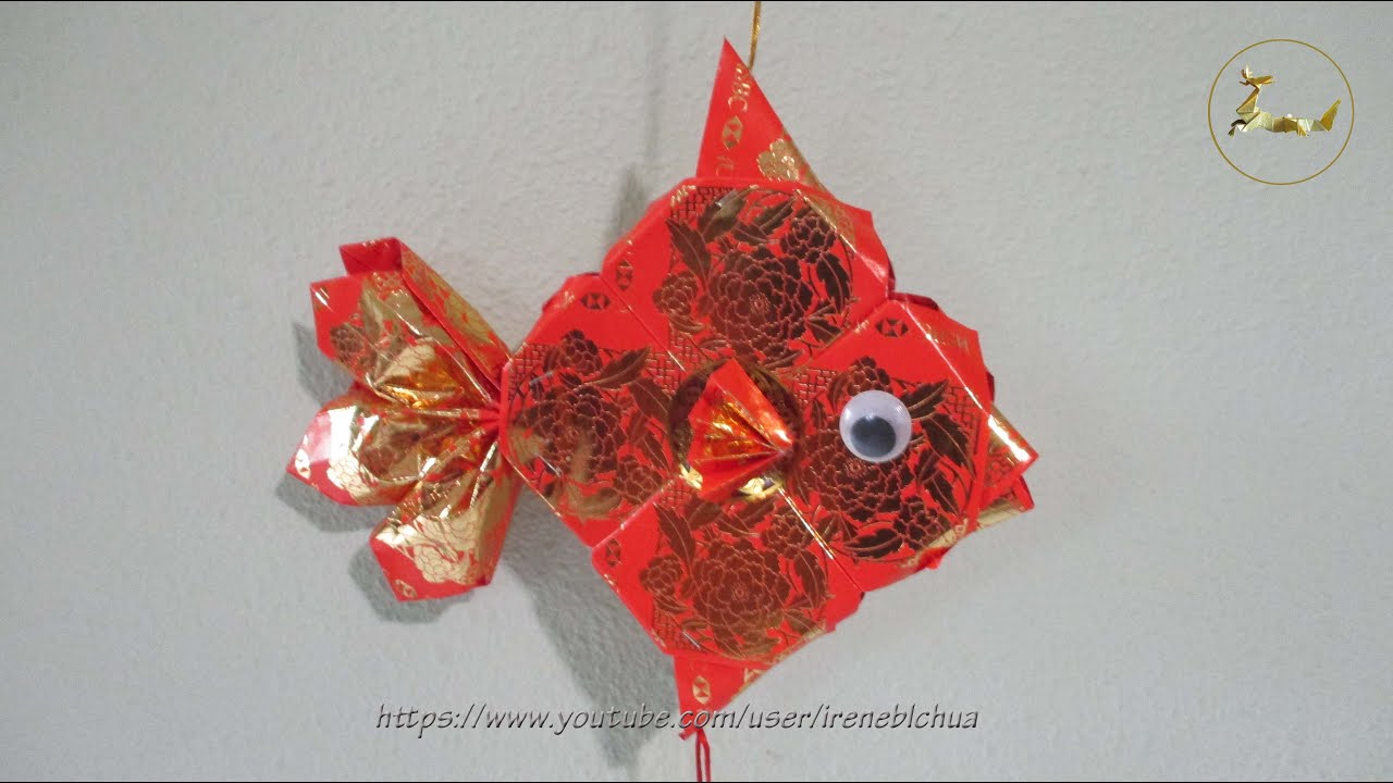 CNY Tutorial No. 262 - Hongbao Fish 红包灯笼手工制作