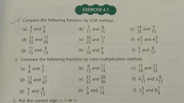 #lecture2 Compare the following fractions by LCM method. ..... #mathematic #class 5,6,7,8,9,10