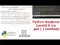 Python | KeyError | avoid via get() method