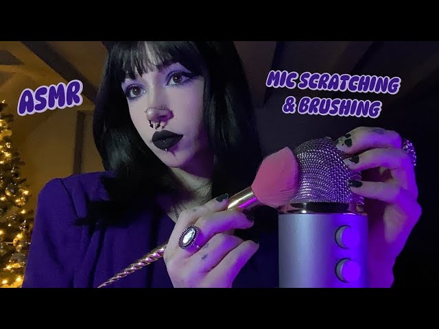 ASMR Mic Scratching & Mic Brushing | Whispering