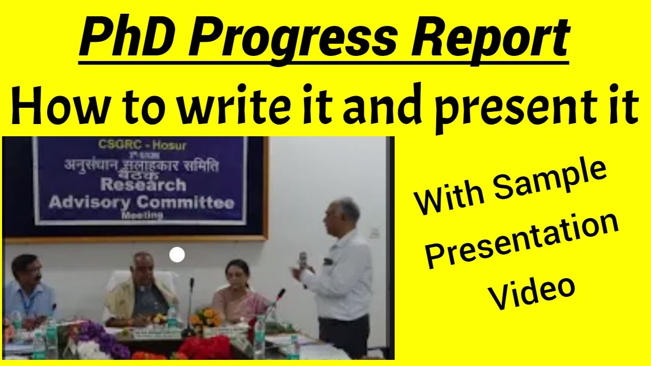 how do you write a phd progress report