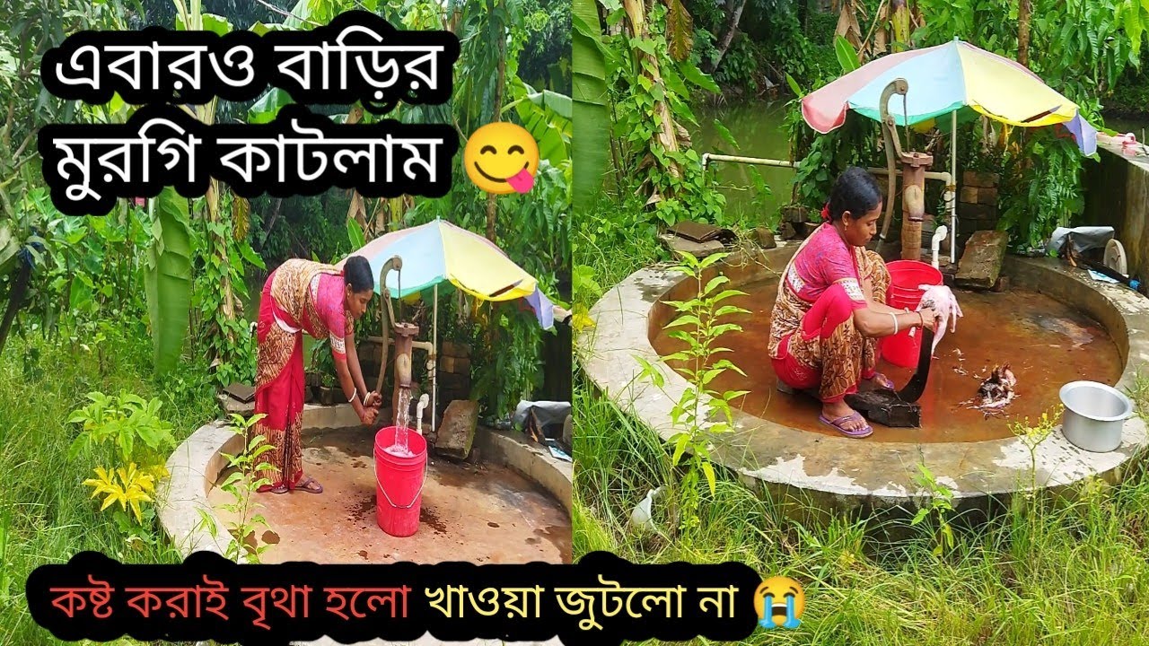 🐓অনেক কষ্ট করে মুরগিটা কাটলাম কিন্তু কপালে খাওয়া জুটলোনা 😭Sundarban Ghorkonna 
