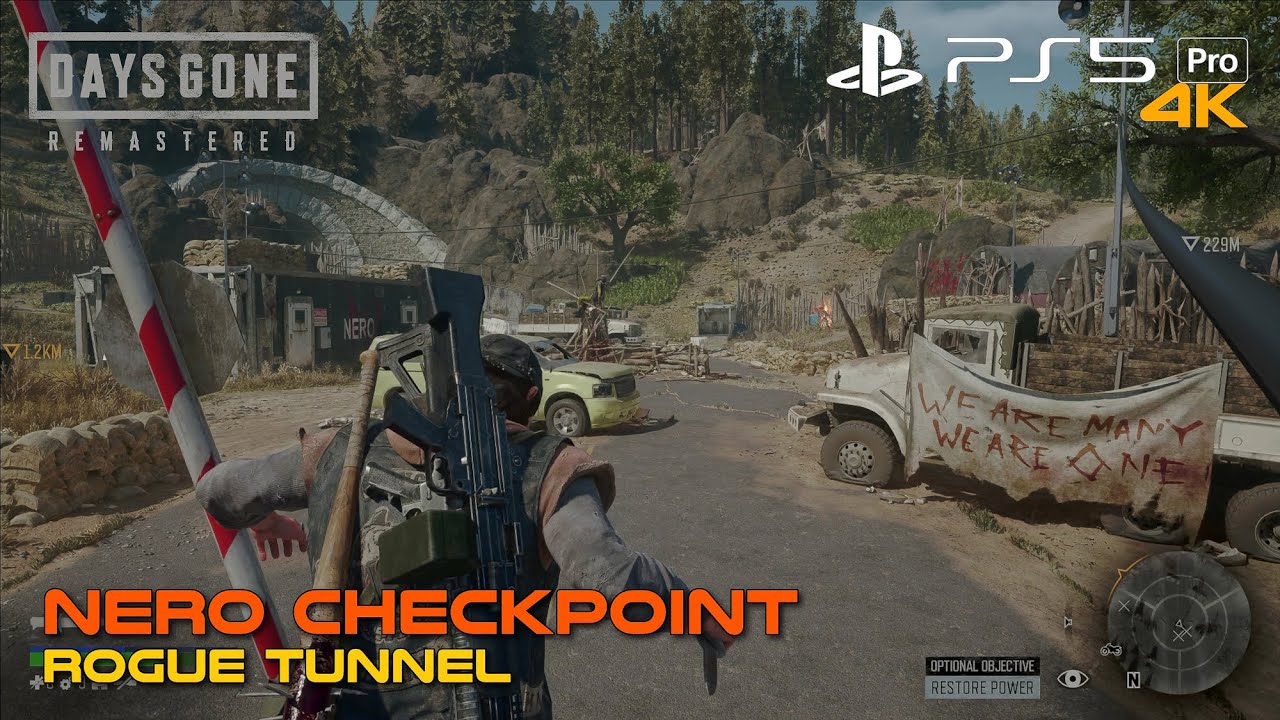 DAYS GONE REMASTERED | Rogue Tunnel Nero Checkpoint | PS5 Pro | 4K
