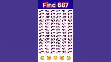 Find 687 -EP#637 #mathpuzzle #brainteaser #iqtest #mathstrics #pahelian #reasoning  #shorts