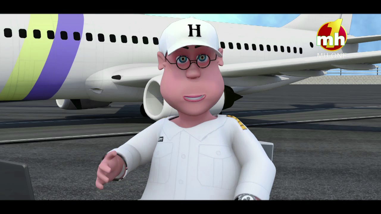 Plane Ki Ticket  Happy Sheru  Funny Cartoon Animation  MH One Music