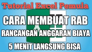 Tutorial dan cara bagaimana membuat RAB (Rancangan Anggaran Biaya) Dengan Mudah