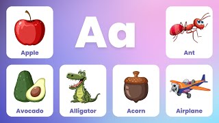 Words that starts with letter A - Digital Flashcards - Learning English Vocabulary