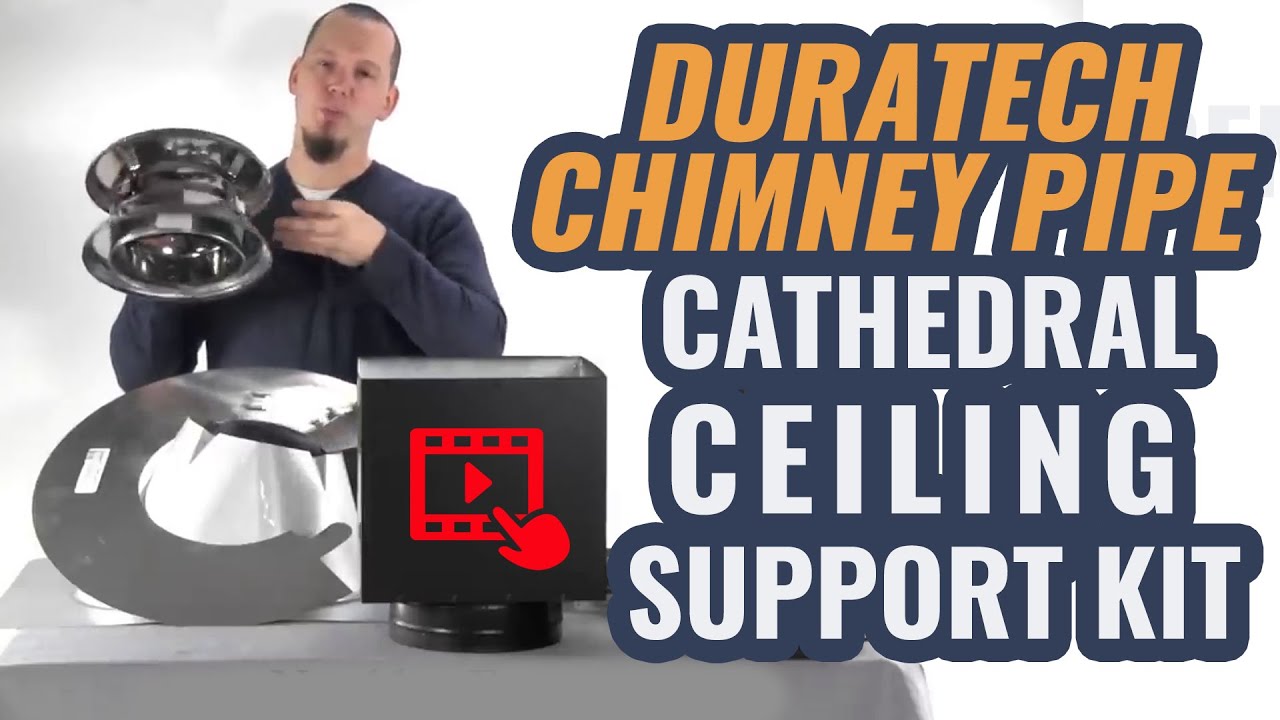 duratech chimney pipe - cathedral ceiling support kit