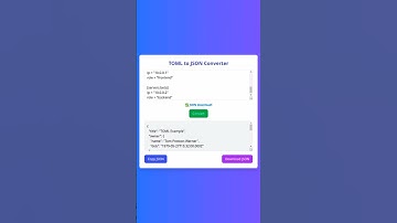 TOML to JSON Converter using HTML JavaScript & TailwindCSS #coding #programming #python #tailwindcss