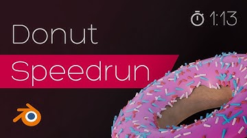 How I made donut in 73 seconds | Blender donut speedrun