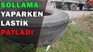 ARAÇ SOLLARİKEN LASTİK PATLADI | FORD CARGO 2520