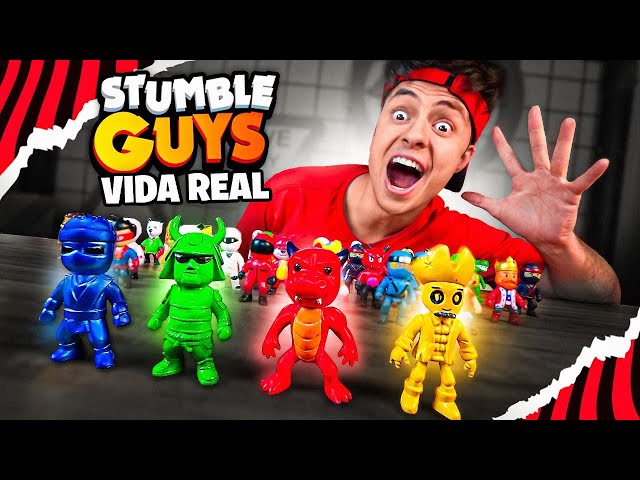 COMPLETEI A COLEÇÃO DE STUMBLE GUYS NA VIDA REAL! - Desafio 