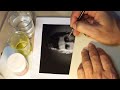 Spot retouching in black and white silver gelatin photographs