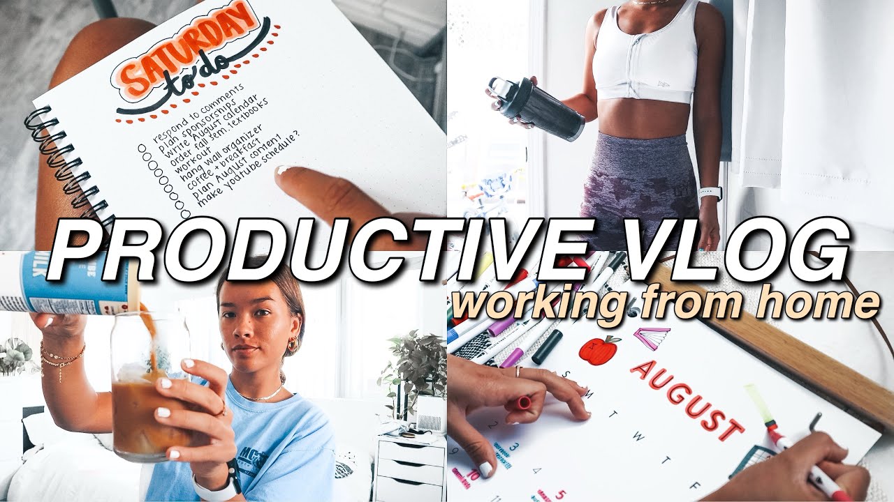PRODUCTIVE DAY IN MY LIFE AT HOME: Working From Home, Packages, Working Out, Planning, My Notebooks!
