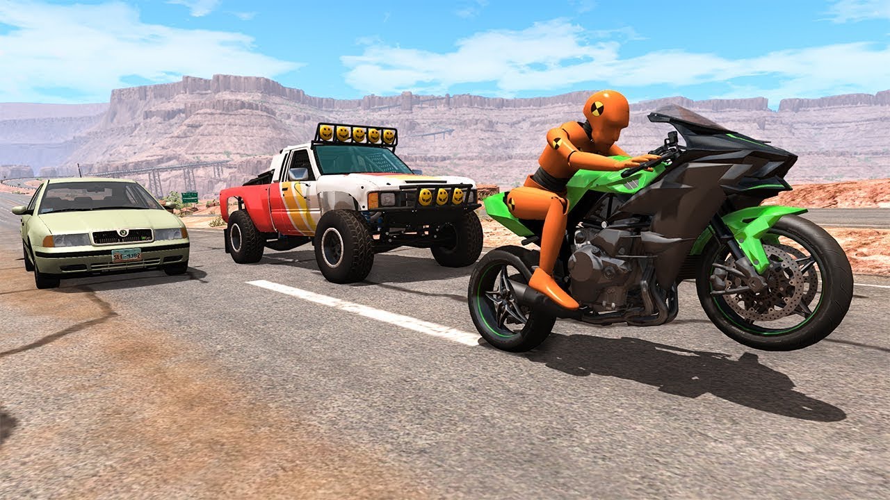 Motorbike Crashes #6 - BeamNG DRIVE | SmashChan