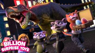 Dino Attack in the City🦖Police Save the Day | Kids Cartoon Police Stories