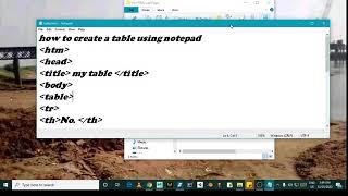 How to create a simple html table using notepad