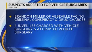 5 people arrested in connection with 3-week string of Abbeville area vehicle burglaries