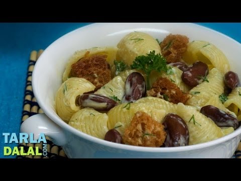 Curried Pasta And Bean Salad by Tarla Dalal