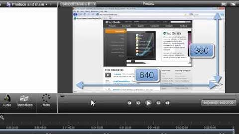 Getting Started- 2 - Editing Dimensions and Save Project.webm CAMTASIA 7 NEW