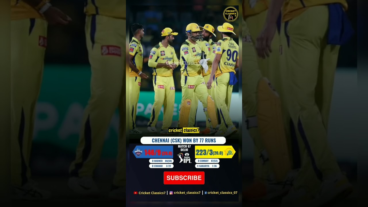 DC vs CSK match highlights | Scoreboard 