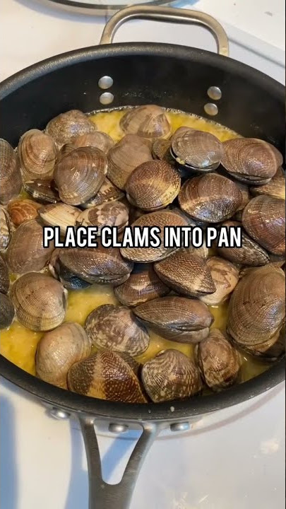 Delicious garlicky, buttery, white wine steamed clams - so easy to make at home #cookingvideos