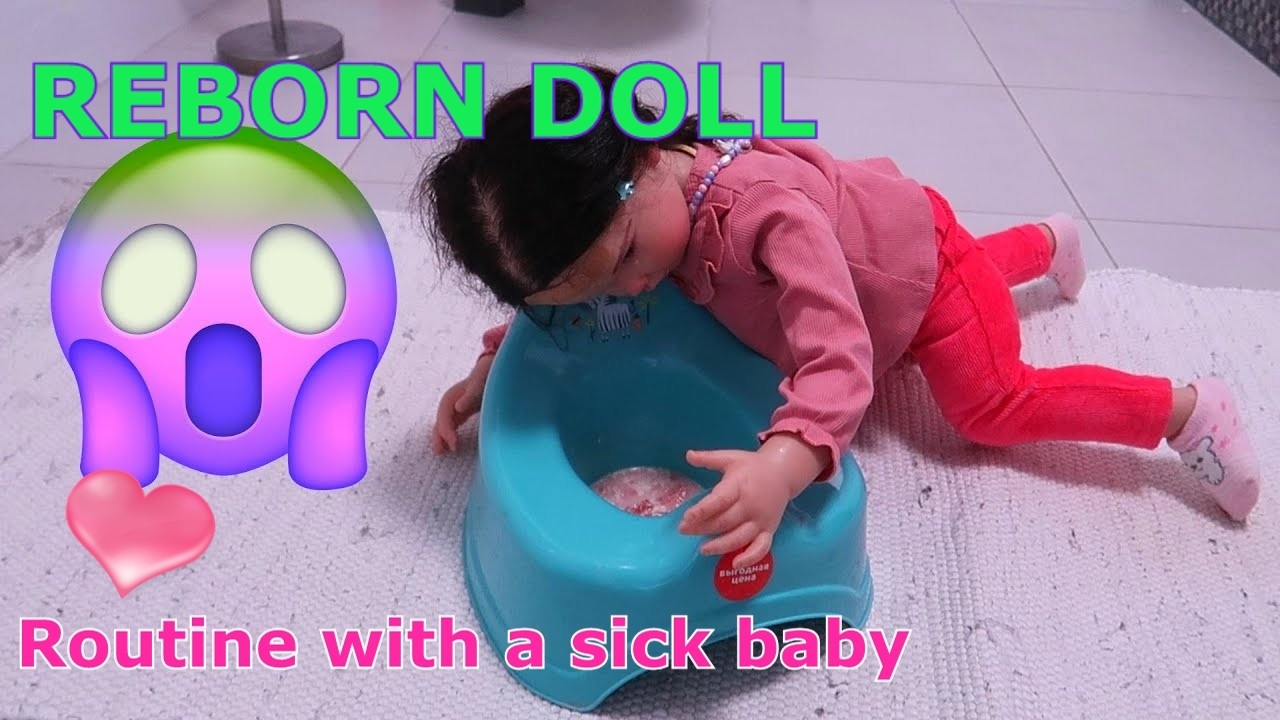 Куклы-реборны. Неудачный день для маленькой Кейт. Ежедневные дела с больной КУКЛОЙ.