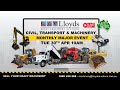 Civil transport  machinery monthly major event