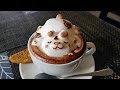 Incredible 3d coffee art  cutest coffee youll ever see lion cat panda sleeping bear