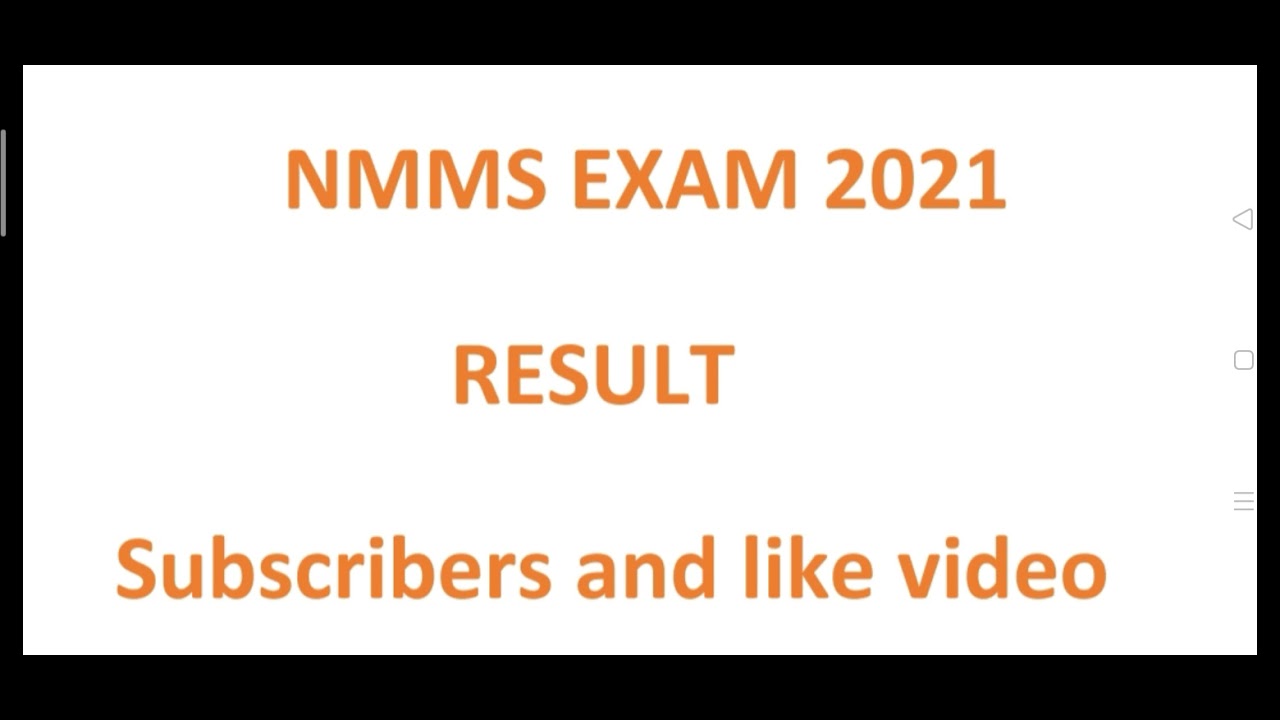 nmms exam results 2021 Rajasthan