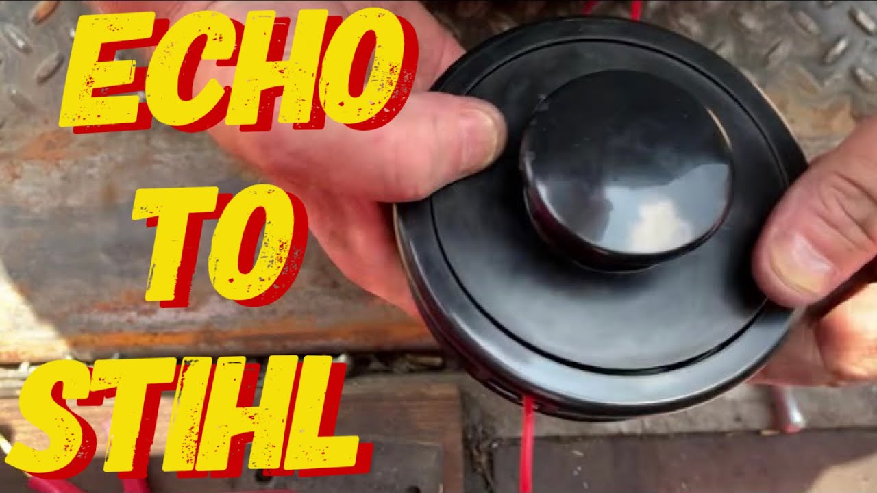 ECHO TO STIHL TRIMMER HEAD SWAP YouTube