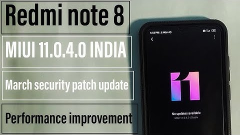 MIUI 11.0.4.0 UPDATE For Redmi Note 8 (Review)