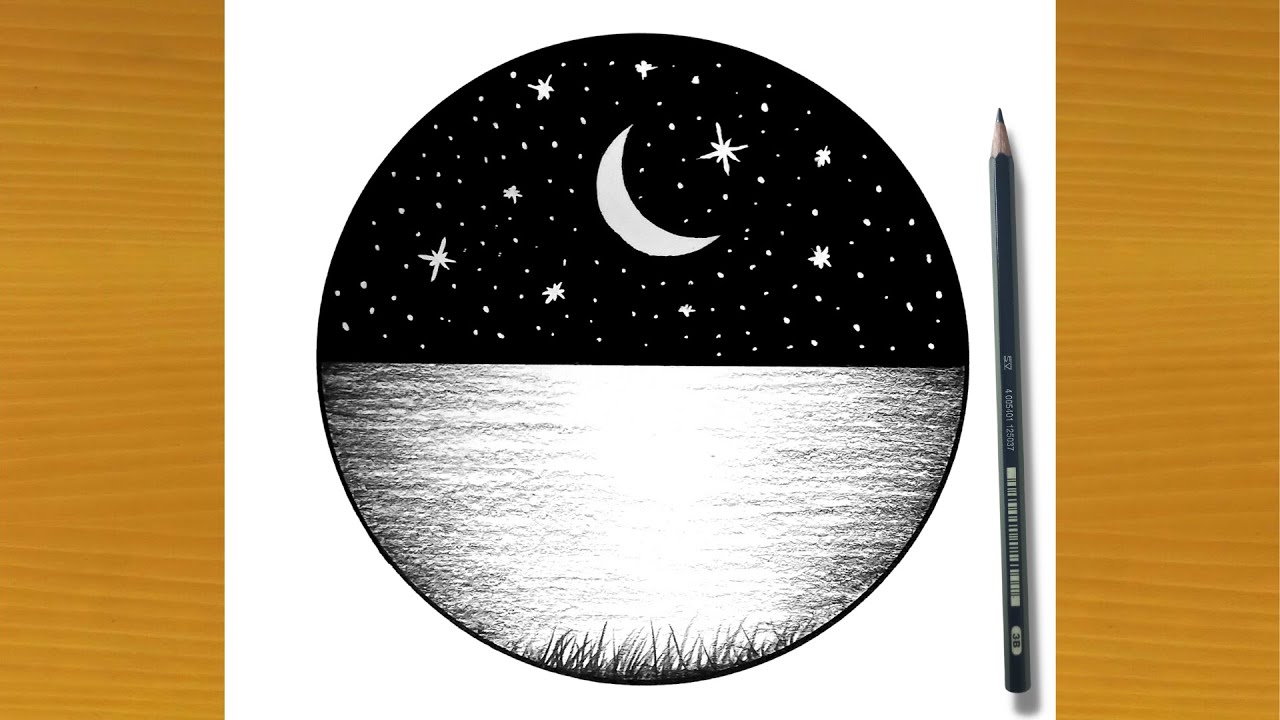 cool star and moon drawings