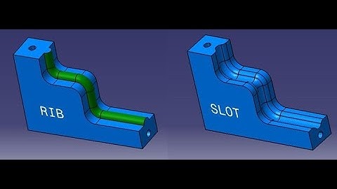 Catia V5 Part Design Basic tutorial for Beginners _Mechanical  (RIB & SLOT )