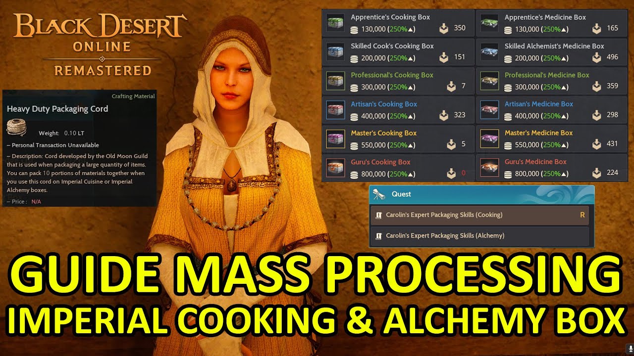 Mass Processing Imperial Cooking & Alchemy Box Using "Heavy Duty