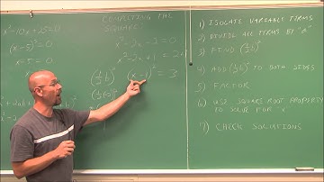 MATH105 Section 7.1 Solving Quadratic Equations