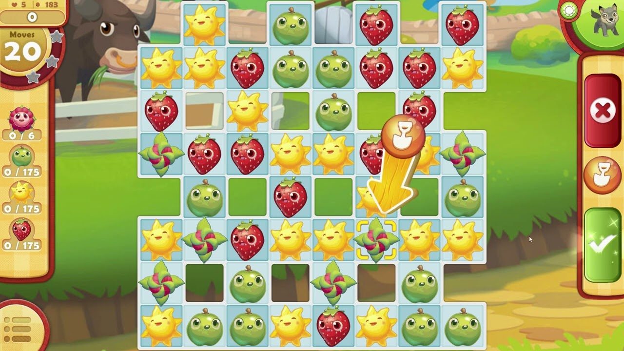 Farm Heroes Saga Level 181-185 Gameplay | Funny Games