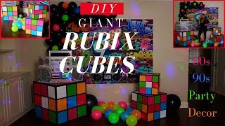 90s Decoration Ideas | 80s Decoration Ideas | Rubik’s Cubes DIY