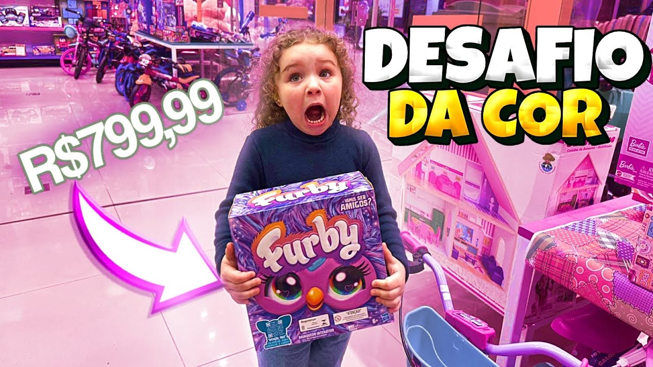 COMPREI TUDO QUE A MINHA FILHA ENCOSTOU NO SHOPPING NA COR ROXA | DESAFIO DA COR