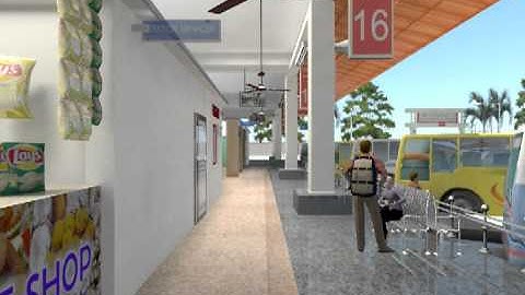 Bus station 3D Animation.avi