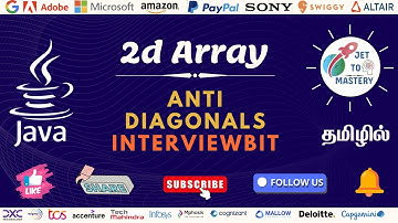 Anti Diagonals || Java || Interviewbit || தமிழில்