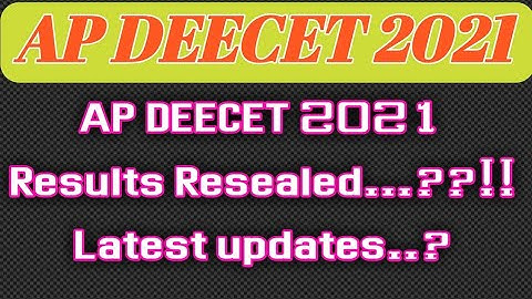 AP DEECET 2021:AP Deecet Results Resealed...??!!Latest updates..?//GKGM EDUCATION