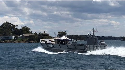 RAN AMPHIBIOUS LANDING CRAFT Cruising in Sydney Harbour!