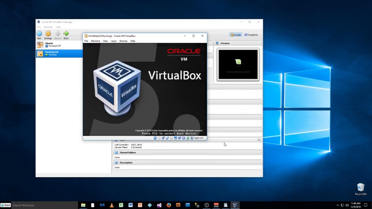 virtualbox linux image