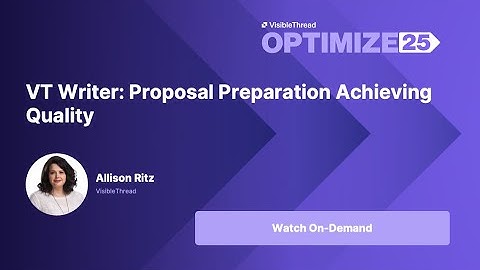 RFP Software for GovCon: Streamline Proposal Reviews and Improve Quality with VT Writer