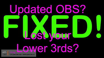 OBS Update - Lower Thirds don